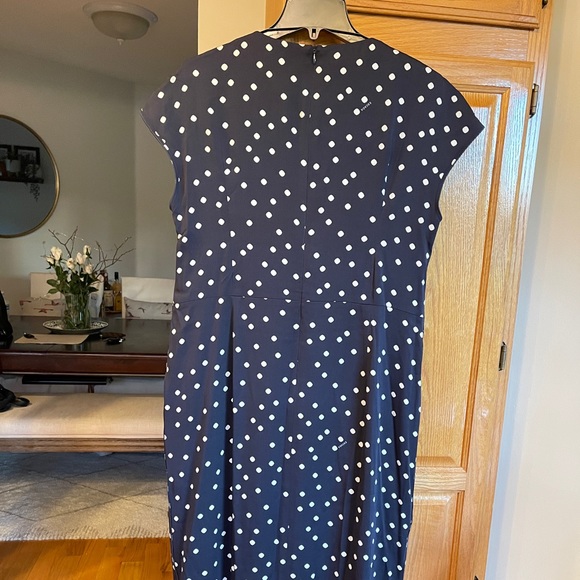 Escada Silk Navy Polka Dress - Picture 4 of 7